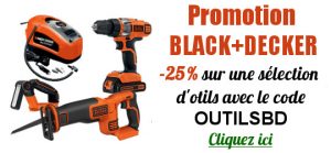 promotion 25% outils black+decker sur amazon